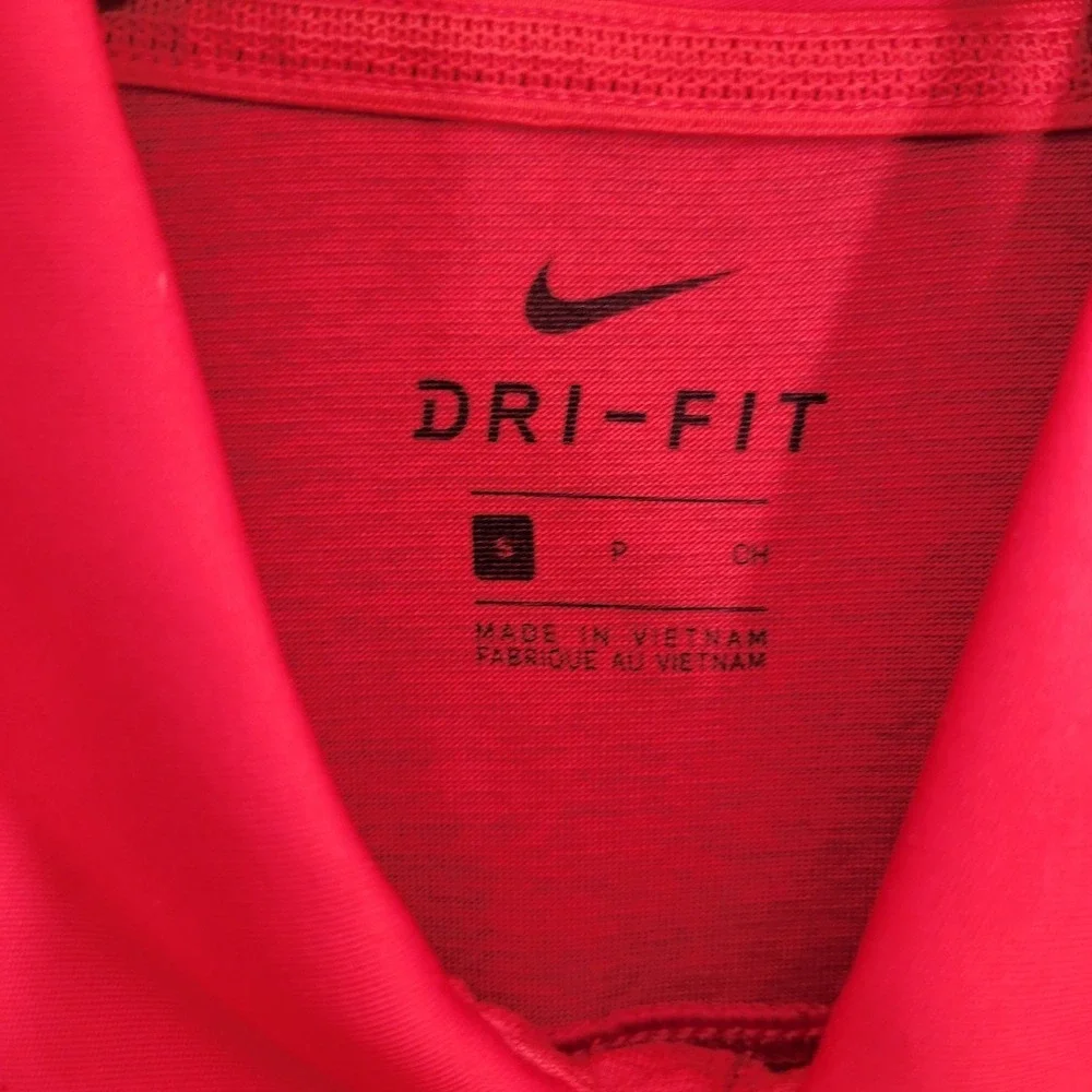 Nike Polo Mens Small Dri Fit Football Golf Shirt University Red CD7068 New - Picture 3 of 9